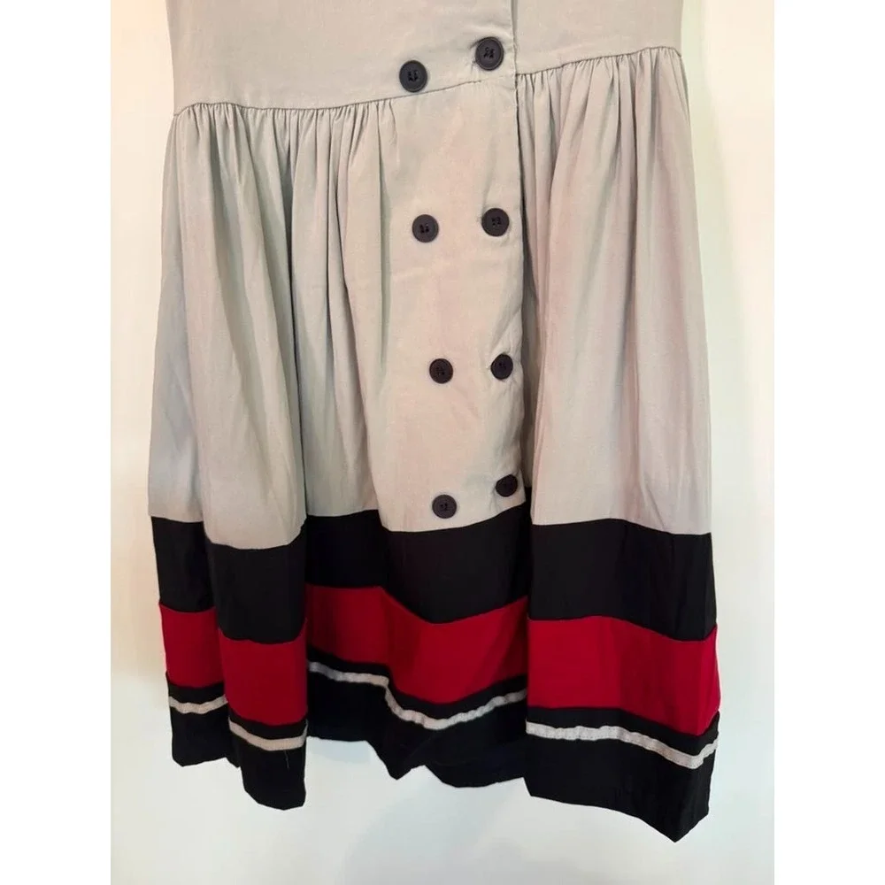NWT Fruity Couture Girls Size 10-12yr Dress Double Breasted Short Cap Sleeves